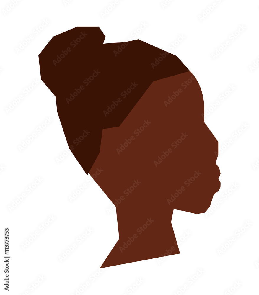 African woman  icon. African descendant design. vector graphic