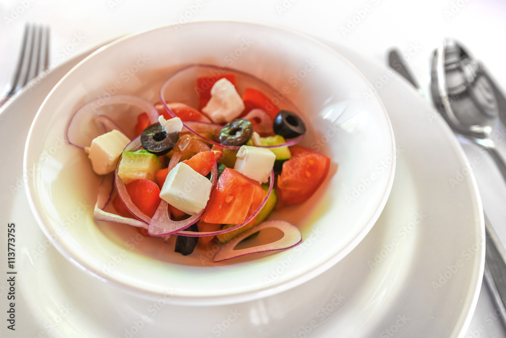 Greek salad with fresh vegetables Greek salad with fresh vegetables