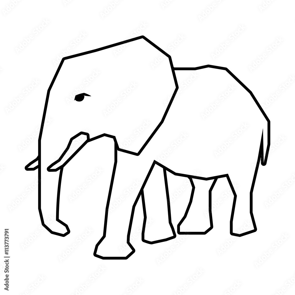 African animal icon. elephant design. vector graphic