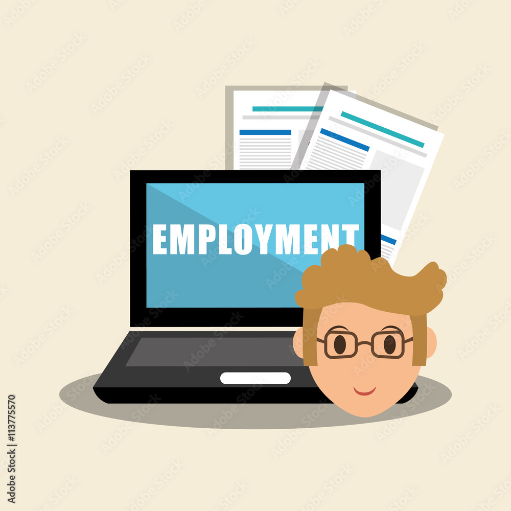 Employment design. Human resources icon. Isolated illustration Employment design. Human resources icon. Isolated illustration