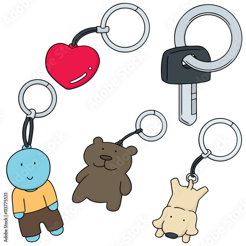 vector set of keychain
