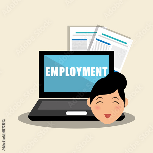 Employment design. Human resources icon. Isolated illustration