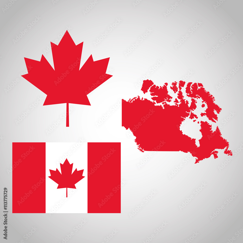 Canadas County design. Maple leaf icon.Flag illustration Canadas County design. Maple leaf icon.Flag illustration