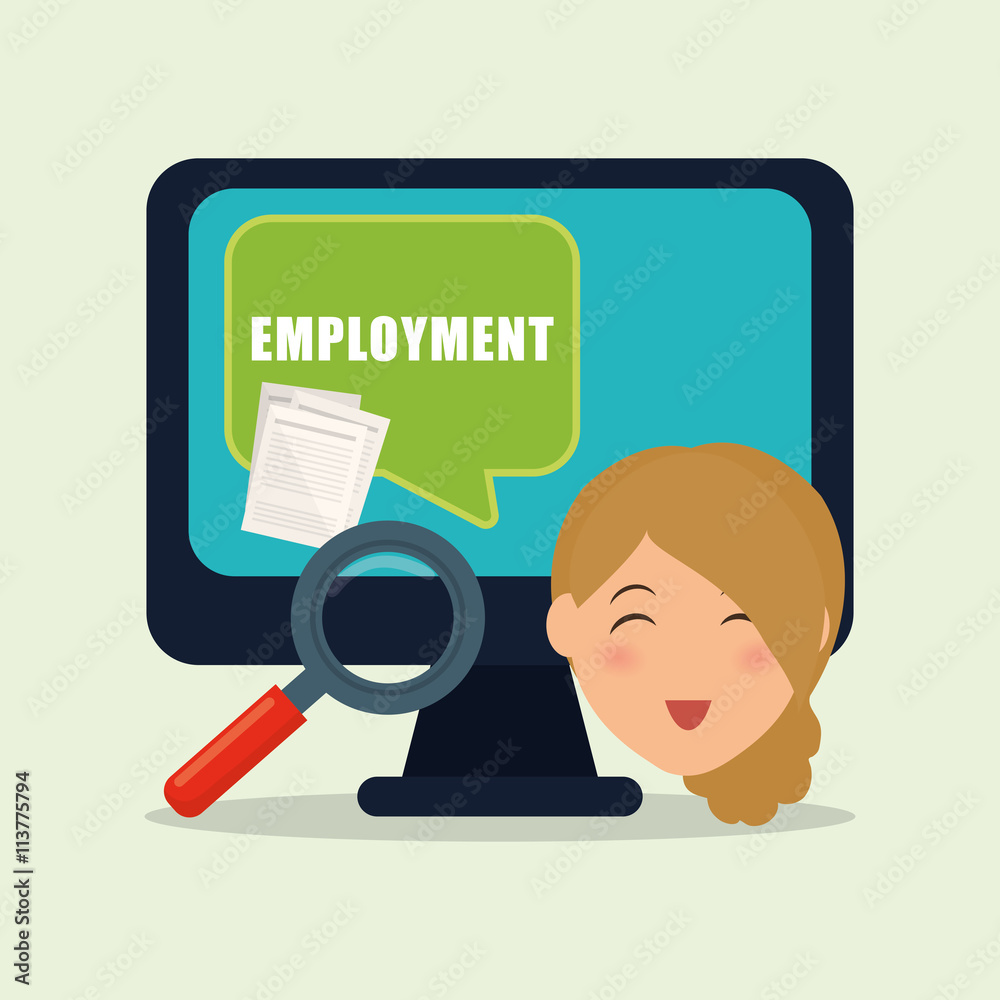 Employment design. Human resources  icon. Isolated illustration