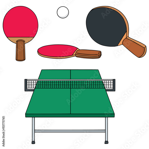 vector set of tabletennis