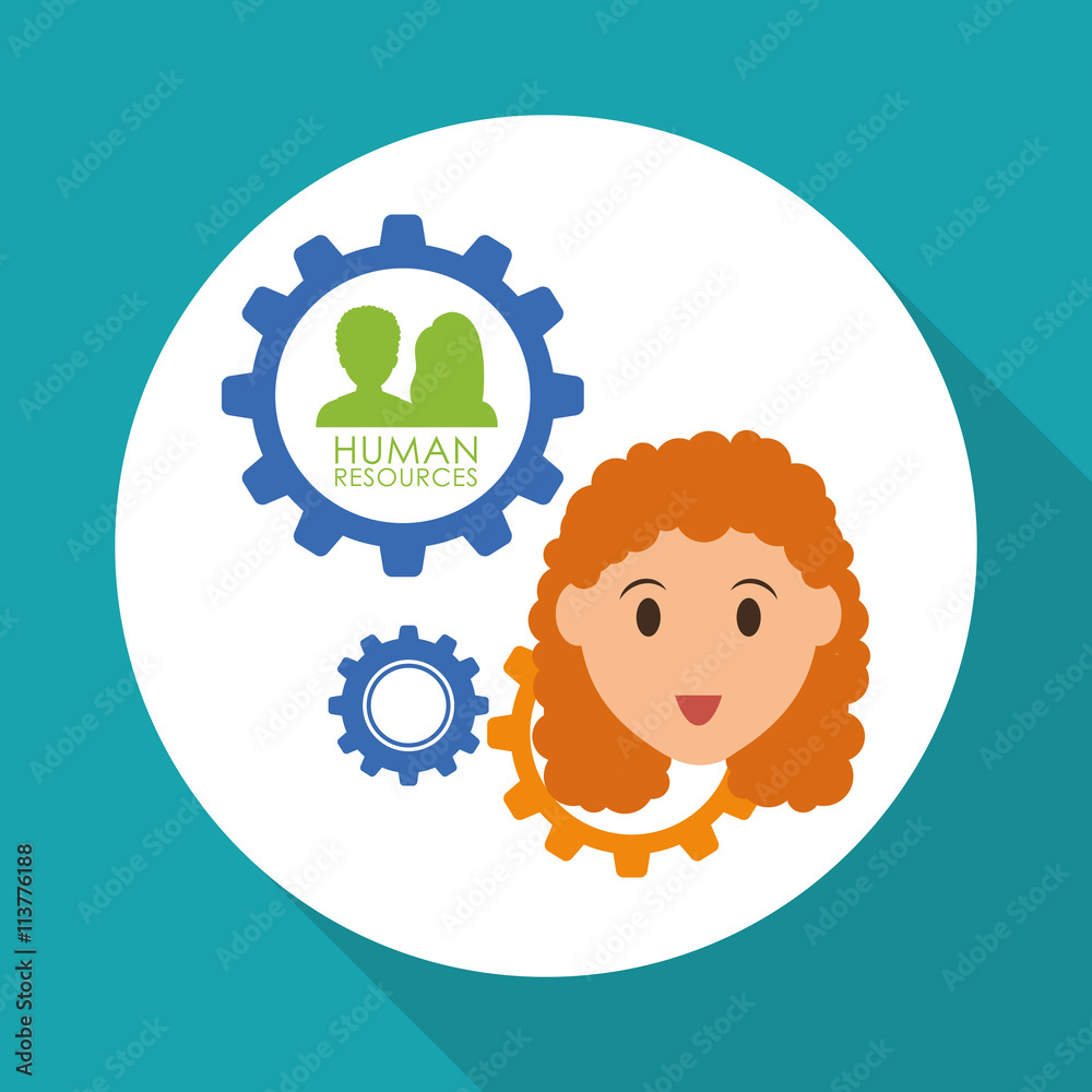 Human resources design. Person icon. Isolated illustration
