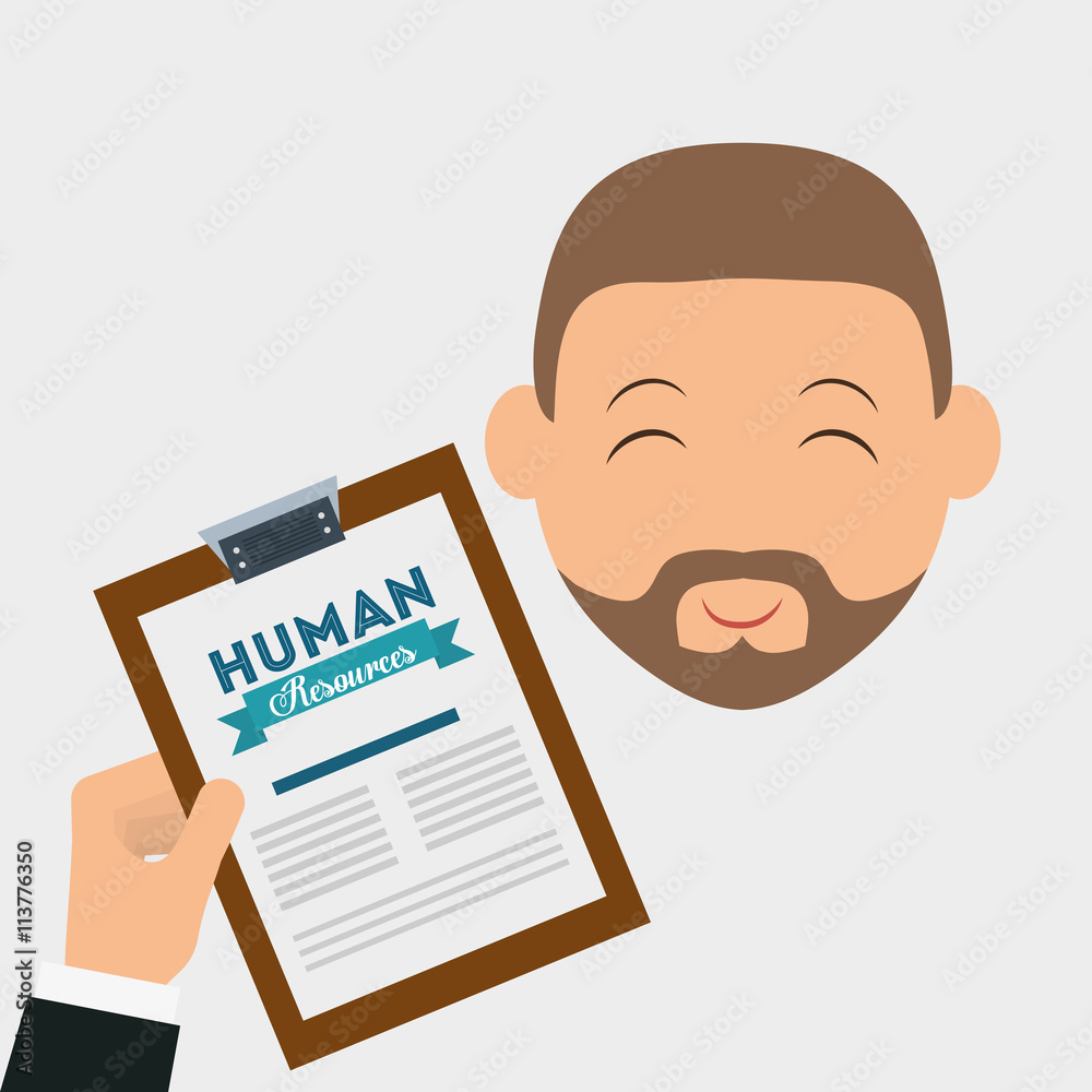 Human resources design. Person icon. Isolated illustration Human resources design. Person icon. Isolated illustration