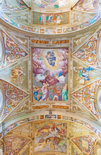 CREMONA  ITALY - MAY 24  2016  The Ascension of the Lord fresco in the center of the vault in Chiesa di San Sigismondo by Giulio Campi  1564 - 1567 