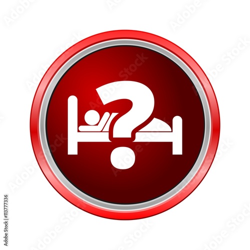 Sleeping symbol, Internet button on white background