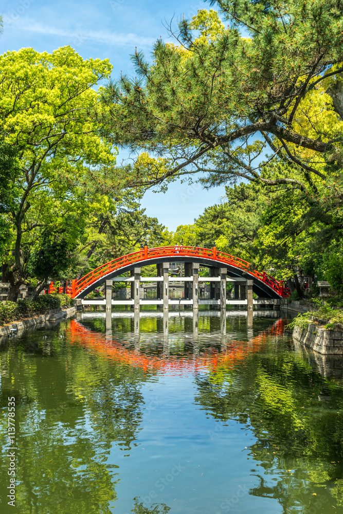 Drum bridge from sumiyoshi grand shrine, Osaka