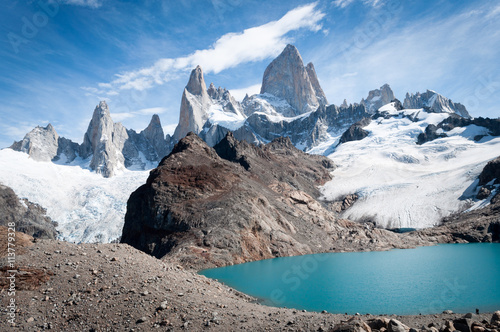 La vetta del monte Fitz Roy, in Patagonia