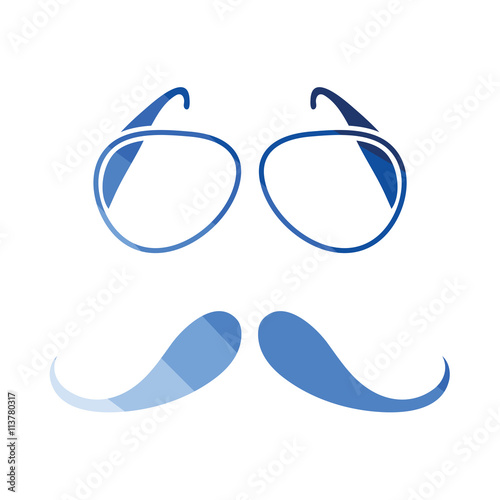 Glasses and mustache icon