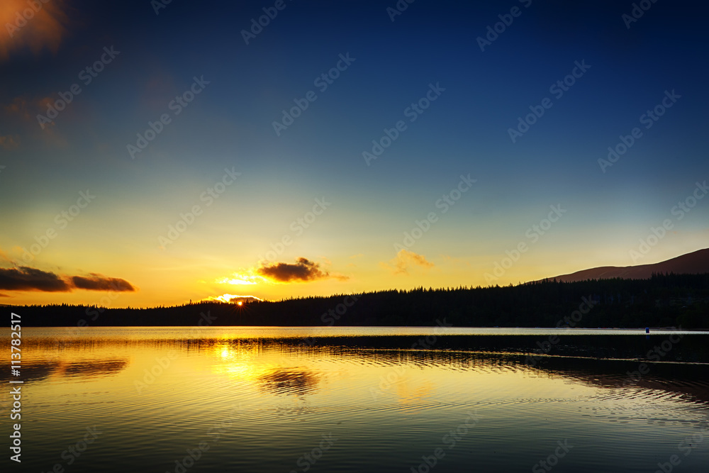 Sunset over Loch Morlich