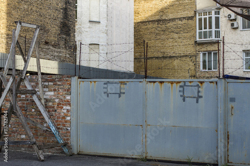 old prison gate closed