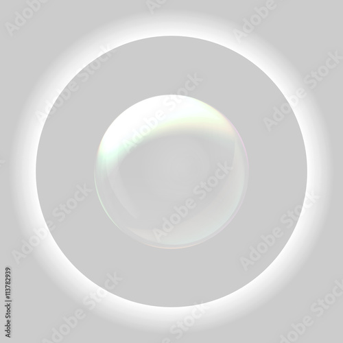 Soap bubble vector icon