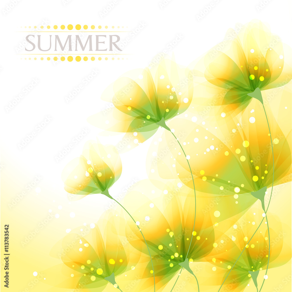 vector background with flowers