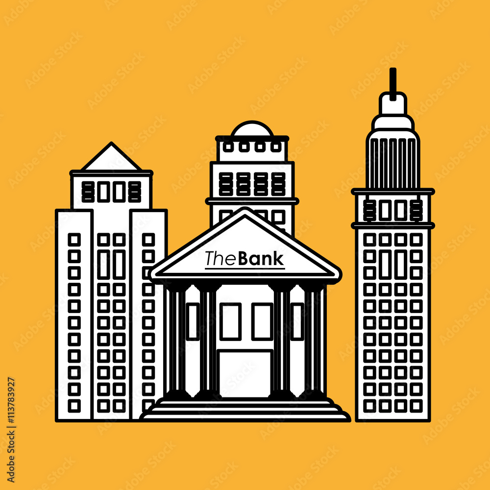 City design. Building icon. Isolated illustration