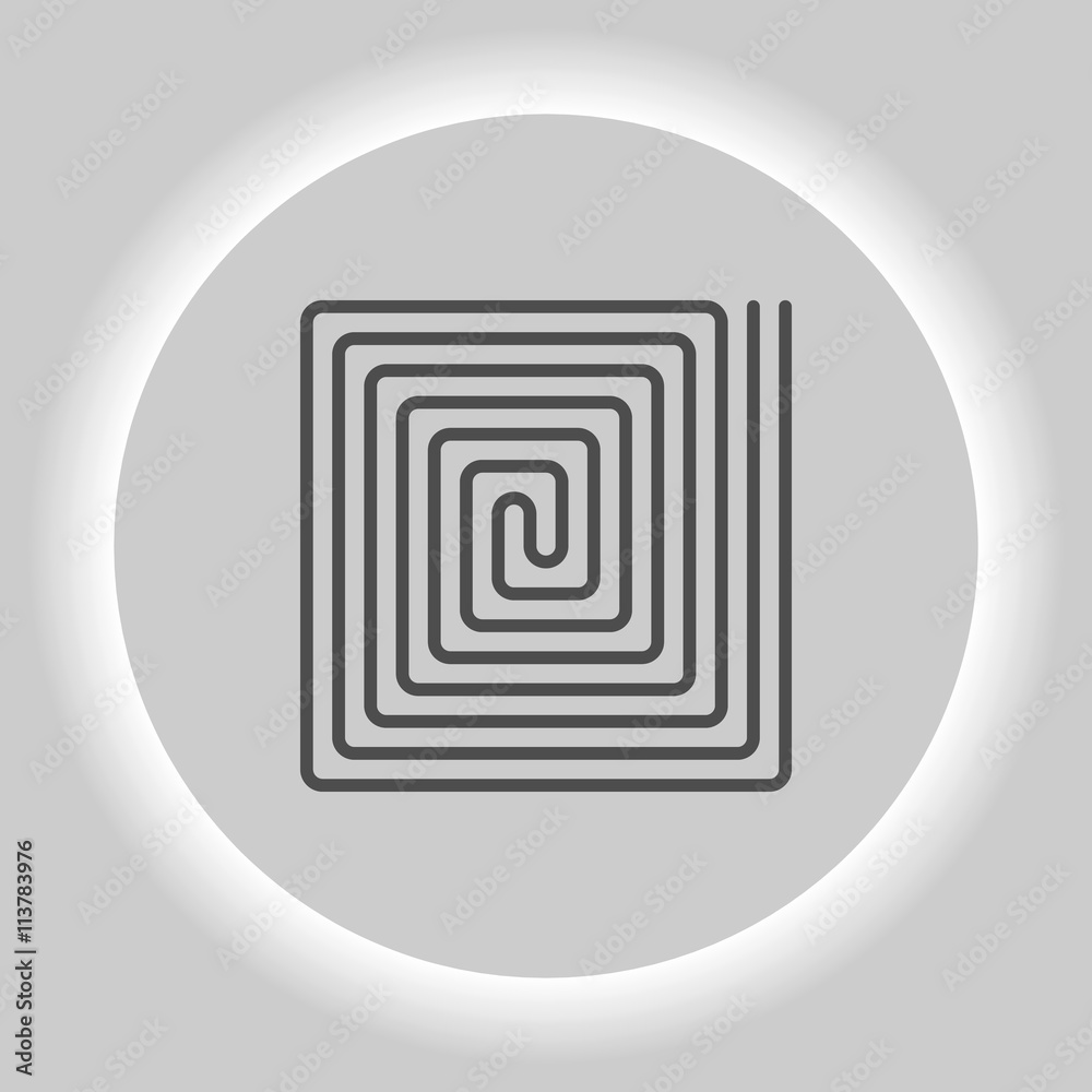 Flat paper cut style icon of floor heating Flat paper cut style icon of floor heating