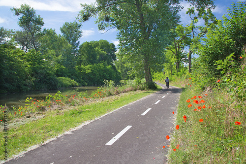 The bike way alongside the river in Bernolakovo. photo