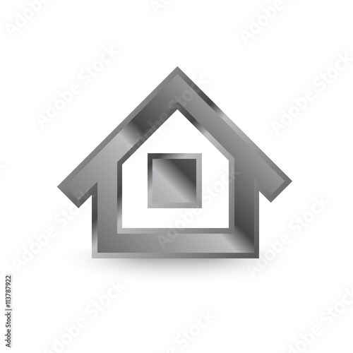 Metal home icon