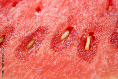 watermelon with seeds close up