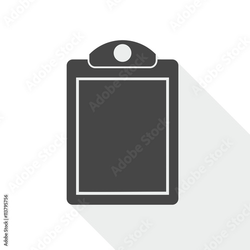 Vector checklist icon with long shadow