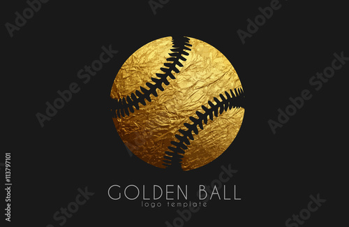 baseball game design. baseball ball. golden ball. sport logo. baseball logo