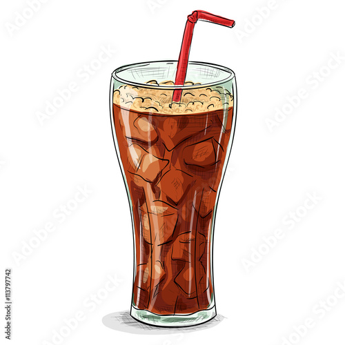 Cola soda drink picture sticker