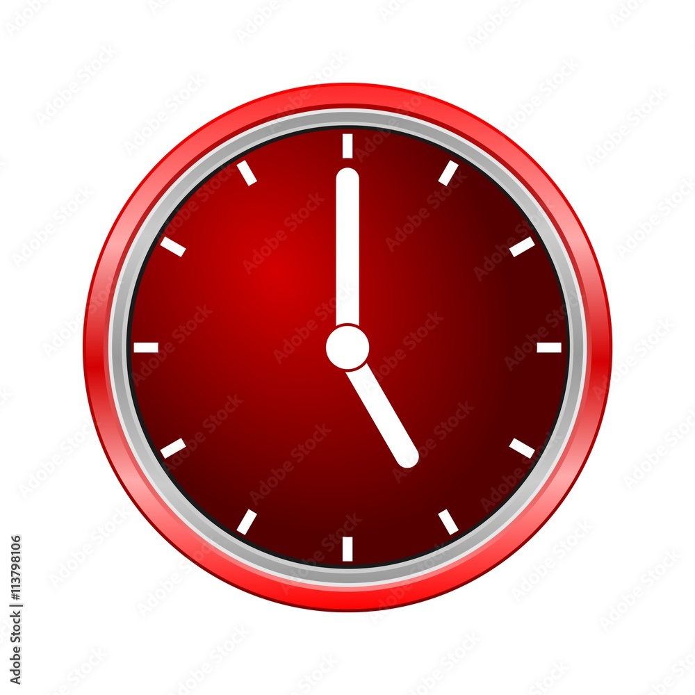 Clock icon, Internet button on white background Clock icon, Internet button on white background