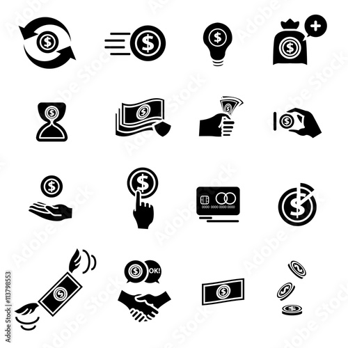 financial icons set