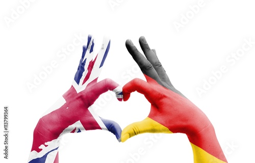 Cuadro en lienzo Freundschaft Großbritannien/Deutschland