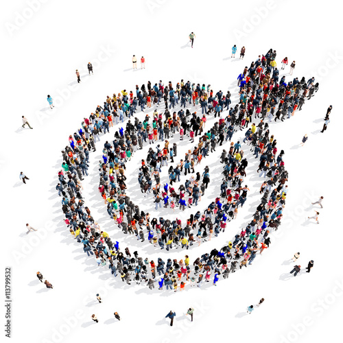 people group target 3d photo