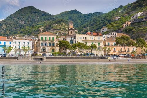 Pictoresque village of Minori, Amalfi coast, Campania, Italy photo