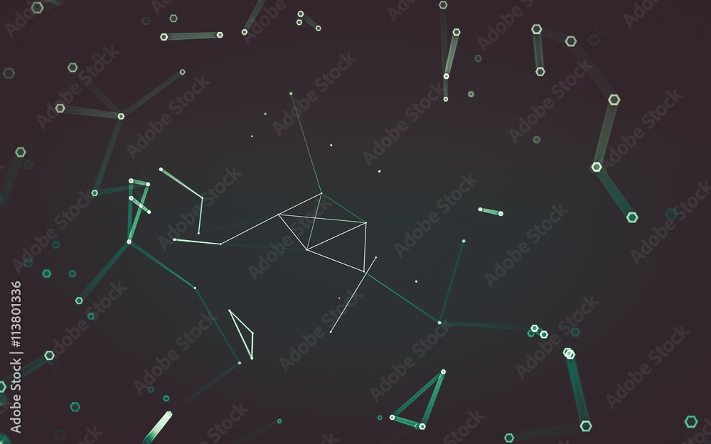 Abstract polygonal space low poly dark background, 3d rendering Abstract polygonal space low poly dark background, 3d rendering