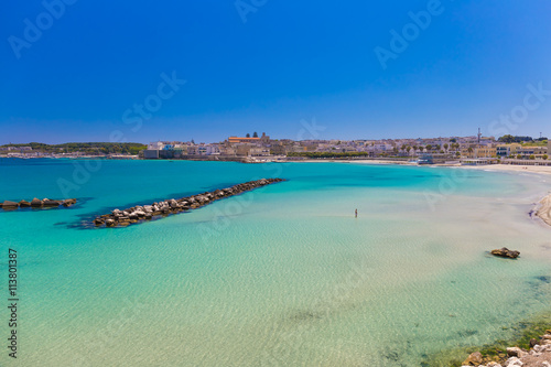 Beautiful town of Otranto and its beach  Salento peninsula  Puglia region  Italy