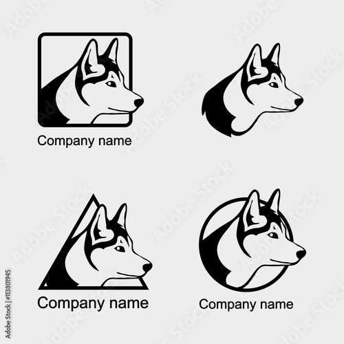 Set of wolf logo