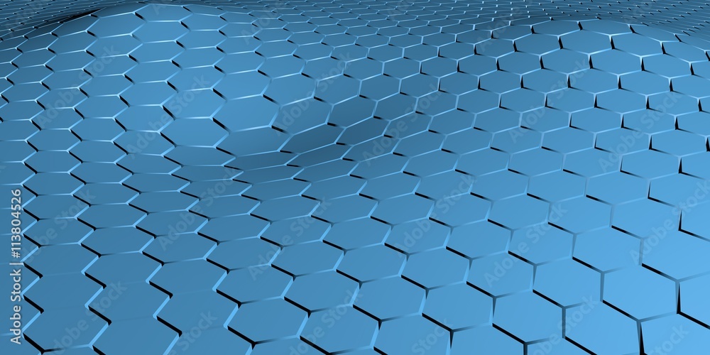 Naklejka premium Digital hexagons background