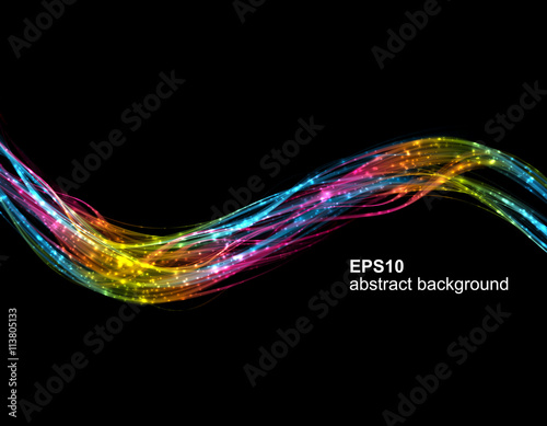 Abstract futuristic colorfull waves background. Vector illustration. photo