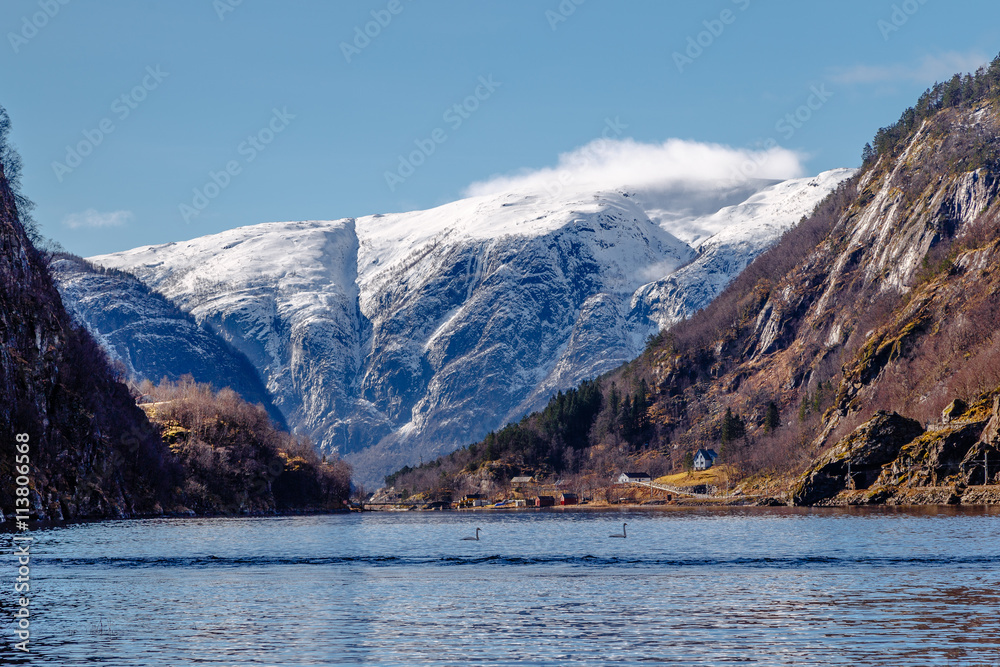Fototapeta premium Norweski pejzaż