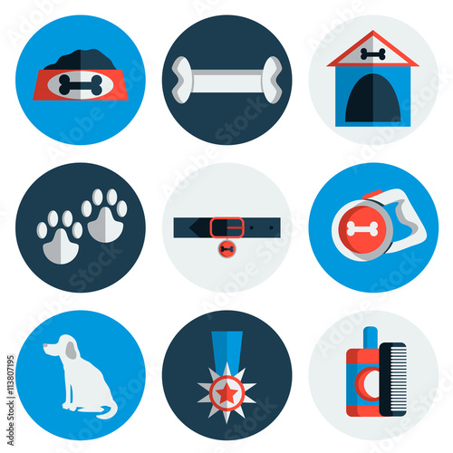 Flat Dog icons