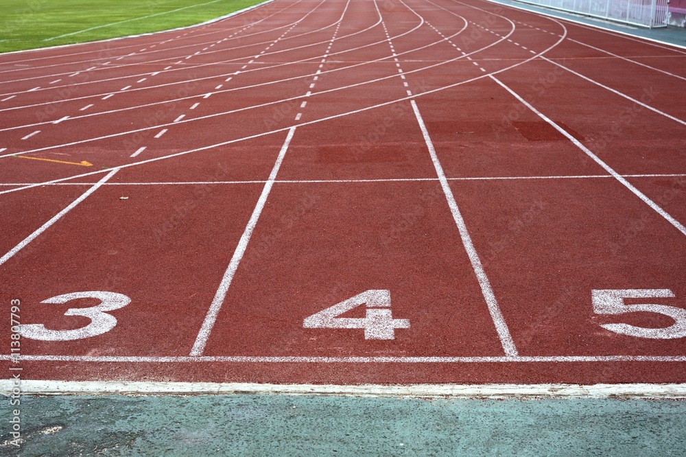 Fototapeta premium Running track on the stadium / Running track