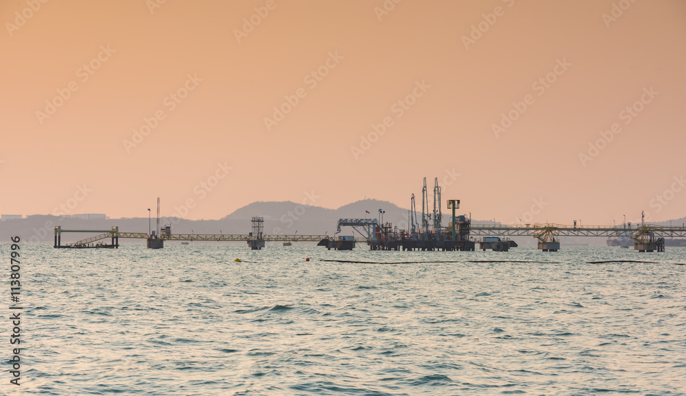 Oil Tanker loading oil