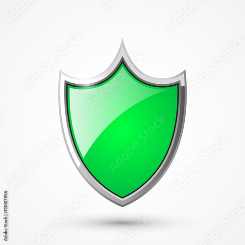 Vector green shield illustration