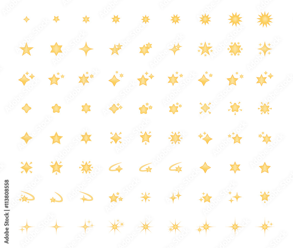 Set of star icon vector isolated on white background. Emoji vector. Bright  smile icon set. Emoticon icon web.