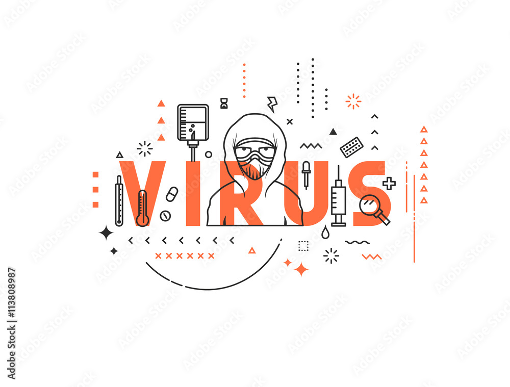 Fototapeta premium Design concept epidemic of virus