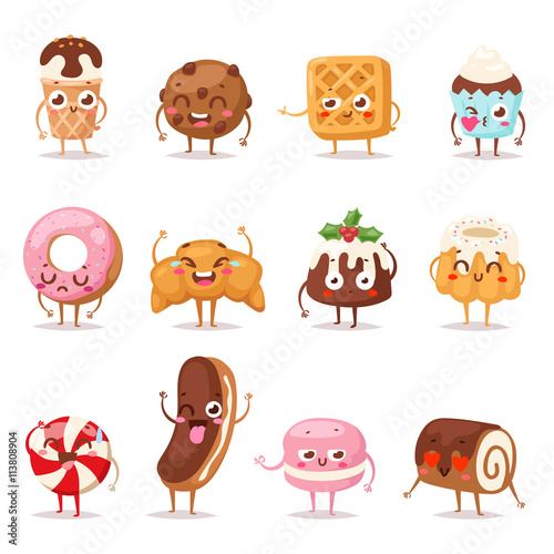 Sweet emotion vector set.
