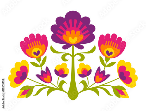 folk style flowers