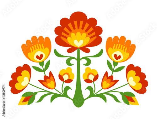 folk style flowers