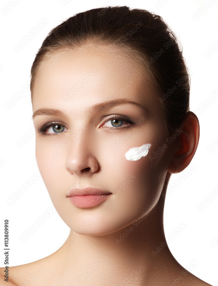Beauty Woman face portrait. Beautiful spa model girl with perfect skin Beauty Woman face portrait. Beautiful spa model girl with perfect skin