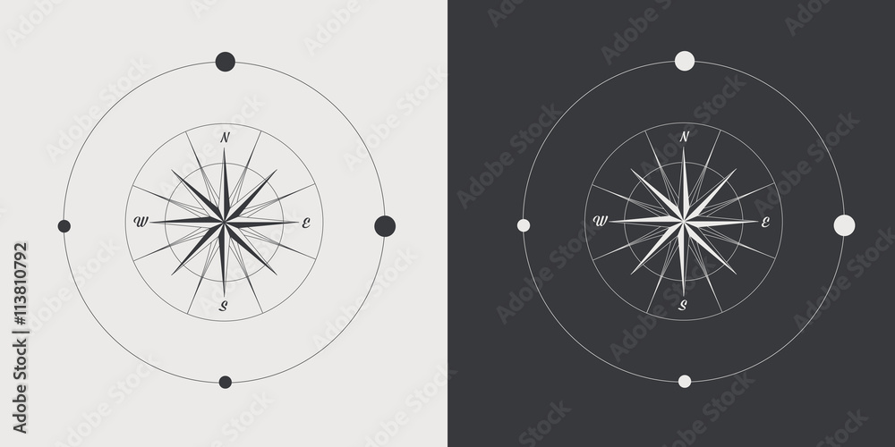 Compass Ros: Black & White Compass Ros: Black & White